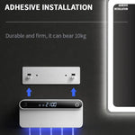 인체 센서, 시간 표시, USB-C 고속 충전, 무타공 벽걸이 홀더가 있는 스마트 UV 칫솔 살균기 및 건조기
