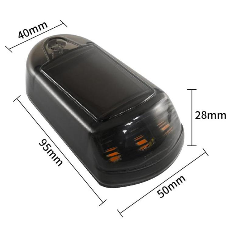 Solar-Powered Roof Warning Light LED Roof Strobe Light For Trucks Pickups, Transparent Yellow Light, Transparent White Light, Transparent 7 Colors, Transparent Black Yellow Light, Transparent Black White Light, Transparent Black 7 Colors