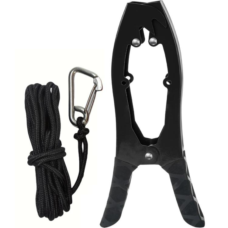 Canoe/Kayak Self-Locking Stainless Steel Anchor Clamp With Toothed Jaws, Black, Black + Metal Buckle, Black + Kayak Handrail, Black + Metal Buckle + Kayak Handrail
