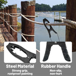 Canoe/Kayak Self-Locking Stainless Steel Anchor Clamp With Toothed Jaws, Black, Black + Metal Buckle, Black + Kayak Handrail, Black + Metal Buckle + Kayak Handrail