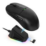 Ajazz 2.4G / 유선 듀얼 모드 게이밍 마우스 PAW3395 칩, AJ159P 충전 도크 포함 블랙, AJ159P 충전 도크 포함 화이트, AJ159 화이트