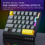 Ajazz AK029 마그네틱 라이스 스위치 HIFI 에디션 RGB 백라이트 유선 싱글 핸드 게이밍 키보드