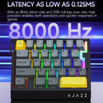 Ajazz AK029 마그네틱 라이스 스위치 HIFI 에디션 RGB 백라이트 유선 싱글 핸드 게이밍 키보드