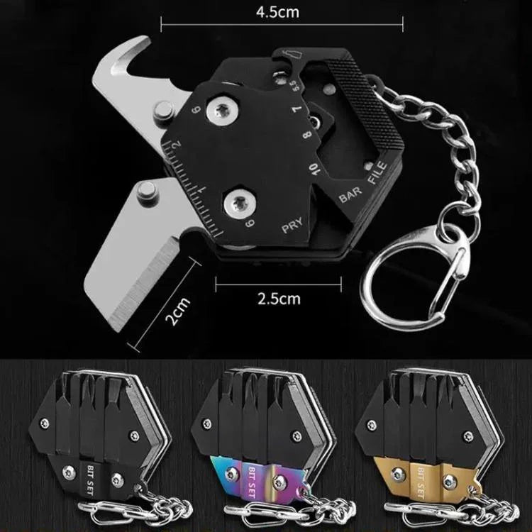 다기능 스테인리스 스틸 포켓 접이식 육각 칼 야외 휴대용 EDC 조합 드라이버