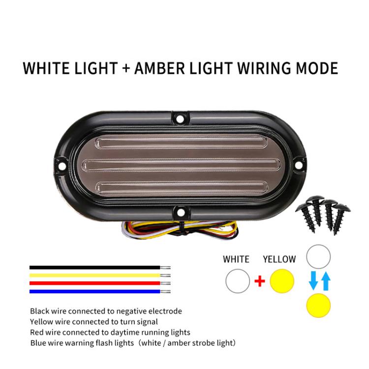 Truck Trailer Dual-Color Flashing 74 LED Taillights Brake Lights