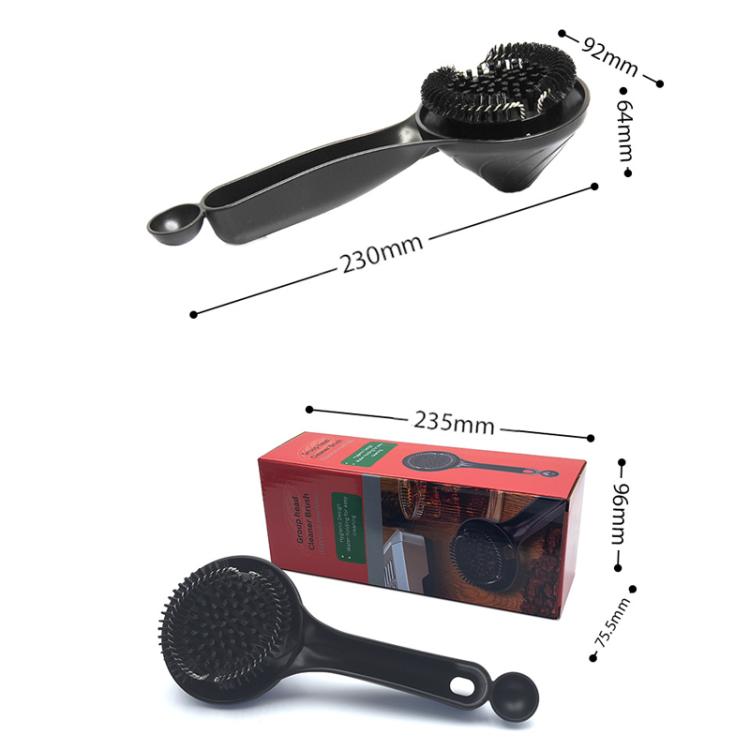 58mm 에스프레소 머신 그룹 헤드 청소 브러시 깔때기형 나일론 브리슬 스크러버 포타필터용