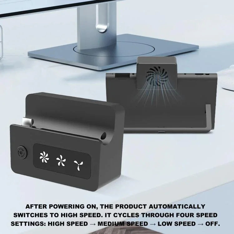 For Nintendo Switch 2 Console 3-Speed Turbo Cooling Fan Adjustable Exhaust Cooler