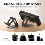JYS 휴대용 콘솔용 범용 금속 데스크탑 스탠드, ROG Xbox Ally/X, 스위치, 스팀 덱, 레노버 리전 고 호환, 화이트 및 블랙 데스크탑 스탠드