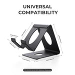 JYS 휴대용 콘솔용 범용 금속 데스크탑 스탠드, ROG Xbox Ally/X, 스위치, 스팀 덱, 레노버 리전 고 호환, 화이트 및 블랙 데스크탑 스탠드