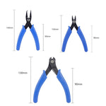 DIY Jewelry Making Tools High Carbon Steel Head & Anti-Slip PVC Handle, Positioning Pliers, Hook Pliers, Cutting Pliers