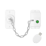 Smart Fingerprint Chain Lock with Electronic Key Child & Pet Safety Window Restrictor