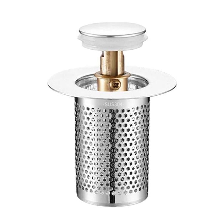 A1 Steel Basket Large Bore Copper Core Drainer Bouncing Core Washbasin 33-55mm Hole Distance Universal Plug Core, Short 8cm, Long 8cm