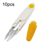 10pcs 가정용 십자수 의류 실 투명 커버 가위, 보라색, 노란색, 파란색, 빨간색