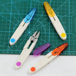 10pcs 가정용 십자수 의류 실 투명 커버 가위, 보라색, 노란색, 파란색, 빨간색