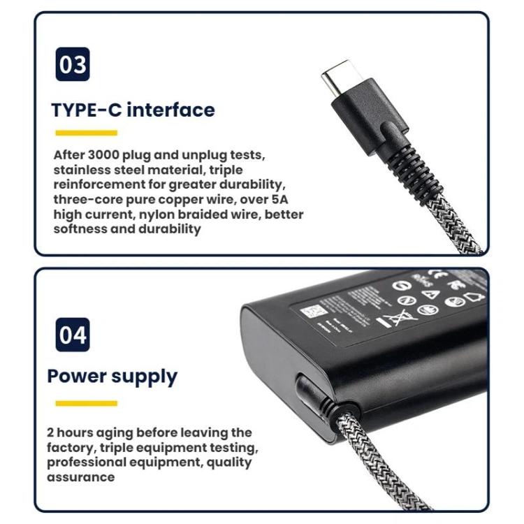 HP 노트북용 타입-C 초고속 PD 충전기, 65W 20V-3.25A, 90W 20V-4.5A