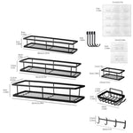 벽걸이 펀치 없는 욕실 세면도구 수납 선반