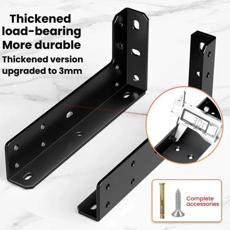 2개입 플로팅 스탠드 지지대 책상 지지대 벽걸이 플로팅 브래킷, 블랙 222mm, 블랙 282mm, 블랙 312mm, 블랙 352mm, 블랙 432mm, 스테인리스 스틸 222mm, 스테인리스 스틸 282mm, 스테인리스 스틸 312mm, 스테인리스 스틸 352mm