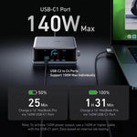 ANKER Prime 갈륨 나이트라이드 250W 고속 충전기 4 타입-C+2 USB 6포트 데스크탑 스마트 디스플레이 충전 스테이션, US 플러그, A2345