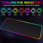 마이크로 USB LED 발광 마우스 키보드 패드 RGB 컬러풀 라이트 잠금 가장자리 두꺼운 마우스 데스크 패드, 250x350x3mm, 250x350x4mm, 300x800x3mm, 300x800x4mm, 400x900x3mm, 400x900x4mm