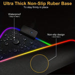 마이크로 USB LED 발광 마우스 키보드 패드 RGB 컬러풀 라이트 잠금 가장자리 두꺼운 마우스 데스크 패드, 250x350x3mm, 250x350x4mm, 300x800x3mm, 300x800x4mm, 400x900x3mm, 400x900x4mm