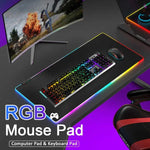 마이크로 USB LED 발광 마우스 키보드 패드 RGB 컬러풀 라이트 잠금 가장자리 두꺼운 마우스 데스크 패드, 250x350x3mm, 250x350x4mm, 300x800x3mm, 300x800x4mm, 400x900x3mm, 400x900x4mm