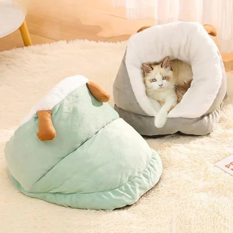 슬리퍼 스타일 고양이 세드 겨울용 따뜻한 반개방형 두꺼운 매트, S, M, L