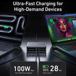 Prime 200W 갈륨 나이트라이드 데스크탑 충전기 4 타입-C+2 USB 6포트 충전 스탠드, US 플러그, A2683