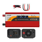 12V / 24V To 220V Pure Sine Wave Inverter Universal Car Power Converter, 800W Black, 1400W Black, 2000W Black, 3000W Black, 3600W Black, 4000W Black, 800W Red, 1400W Red, 2000W Red, 3000W Red