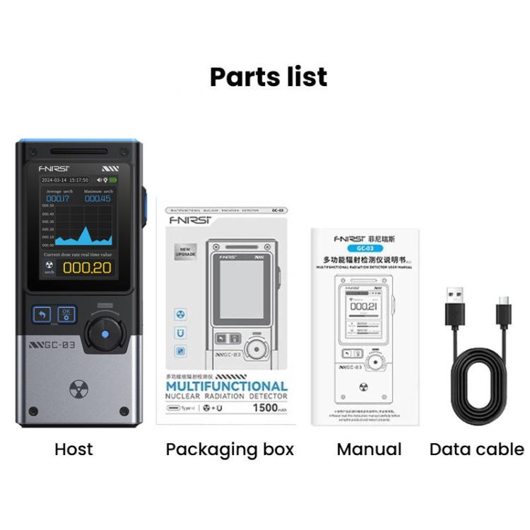 FNIRSI GC-03 3-in-1 전자기 핵 방사선 탐지기 해산물 환경용