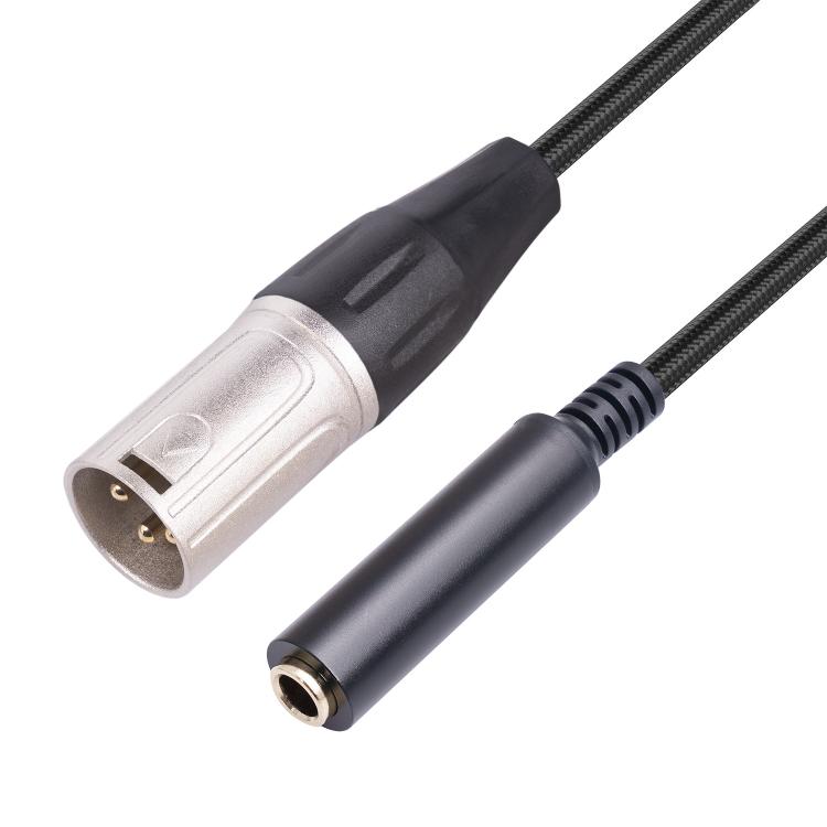 6.35mm 암- XLR 수- 1/4인치 TRS 오디오 어댑터 케이블, 6.35mm 암- XLR 수
