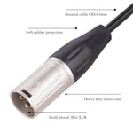 6.35mm 암- XLR 수- 1/4인치 TRS 오디오 어댑터 케이블, 6.35mm 암- XLR 수