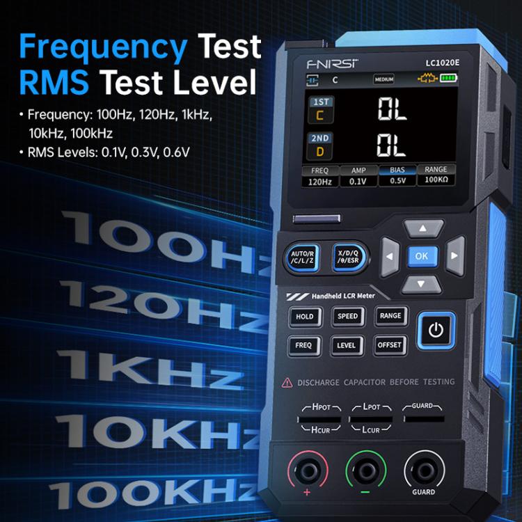 휴대용 디지털 브리지 테스터 정전용량 저항 인덕턴스 테스터, FNIRSI LC1020E