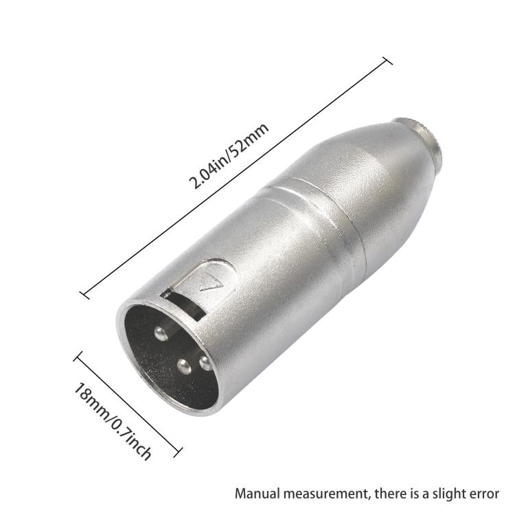 금속 하우징 3.5mm 암 1/8 TRS to Carnott 수 XLR 수 오디오 어댑터
