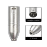 금속 하우징 3.5mm 암 1/8 TRS to Carnott 수 XLR 수 오디오 어댑터