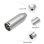 금속 하우징 3.5mm 암 1/8 TRS to Carnott 수 XLR 수 오디오 어댑터