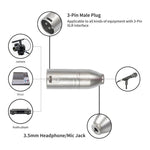 금속 하우징 3.5mm 암 1/8 TRS to Carnott 수 XLR 수 오디오 어댑터