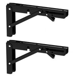 2개입 접이식 삼각 브래킷 벽걸이 수납 선반 선반 브래킷, 화이트 20cm, 화이트 25cm, 화이트 30cm, 화이트 35cm, 화이트 40cm, 화이트 45cm, 화이트 50cm, 블랙 20cm, 블랙 25cm, 블랙 30cm, 블랙 35cm, 블랙 40cm, 블랙 45cm, 블랙 50cm