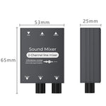 3.5mm 오디오 스위처 선택기 듀얼 3.5mm AUX 입력 단일 출력 독립 볼륨 조절, 3.5mm AUX 입력 1 출력