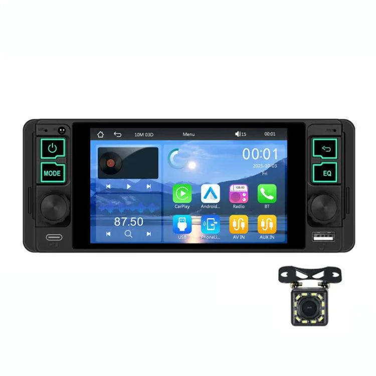 5.1인치 가로 화면 단좌 범용 MP5 플레이어 무선 CarPlay 기능 통합 기기, 표준, 표준+12등 카메라