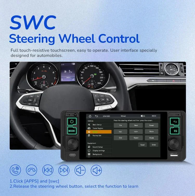 5.1인치 가로 화면 단좌 범용 MP5 플레이어 무선 CarPlay 기능 통합 기기, 표준, 표준+12등 카메라