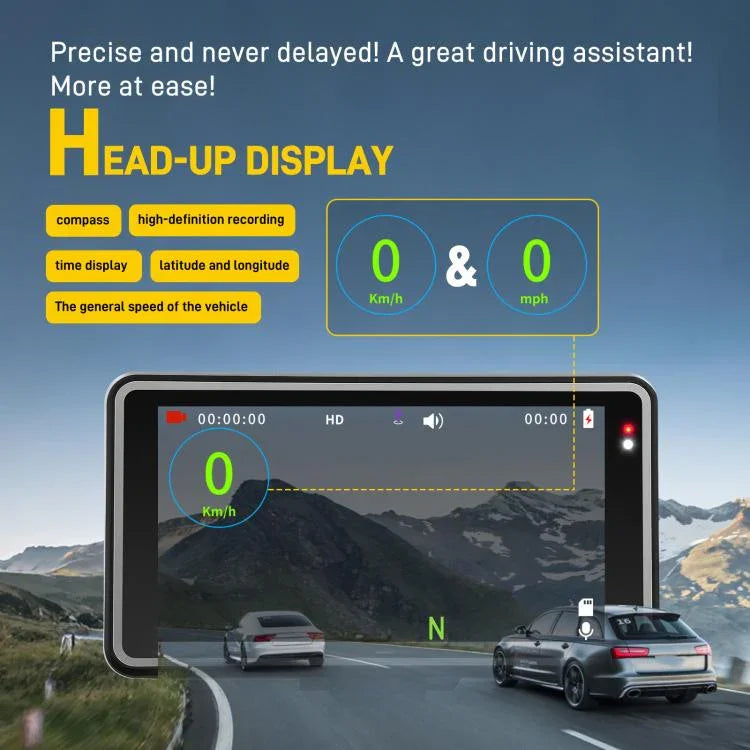5인치 1080P 자동차 카메라 WiFi HUD 디스플레이 차량용 DVR, L5965