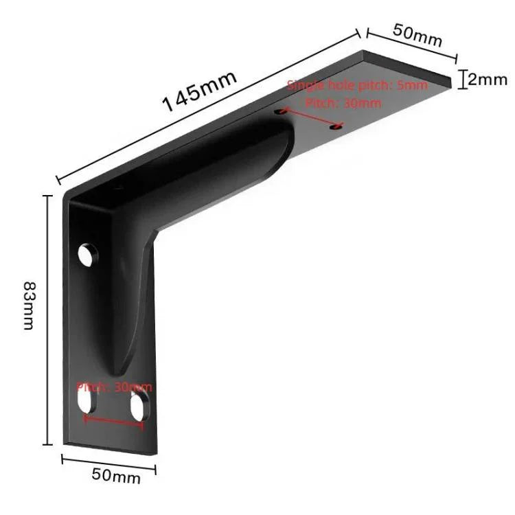 2개입 삼각 지지 브래킷 벽걸이 직각 철제 브래킷, 14.5cm 블랙, 19cm 블랙, 24cm 블랙, 29.2cm 블랙, 34.3cm 블랙, 39.2cm 블랙, 44.3cm 블랙, 14.5cm 화이트, 19cm 화이트, 24cm 화이트, 29.2cm 화이트, 34.3cm 화이트, 39.2cm 화이트, 44.3cm 화이트