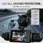 3인치 2K 자동차 DVR 카메라 WiFi 쿼드 녹화 HD 차량용 녹화기 1080P 중력 센서 포함, L5942