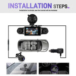 3인치 2K 자동차 DVR 카메라 WiFi 쿼드 녹화 HD 차량용 녹화기 1080P 중력 센서 포함, L5942