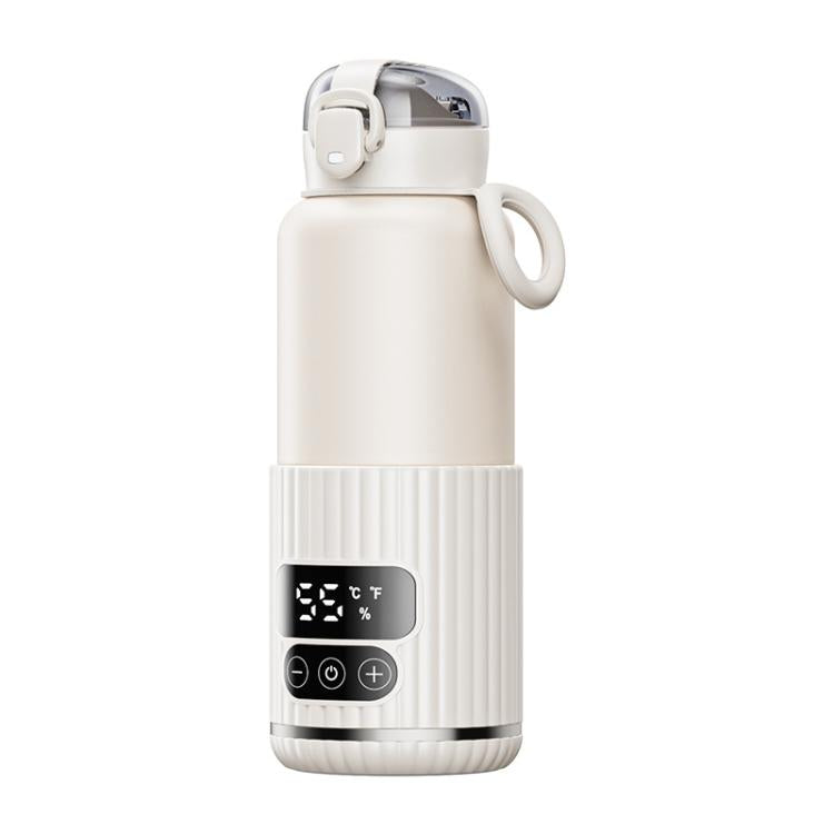 Portable Baby Bottle Warmer 15000mAh Wireless Smart Heating Cup with Adjustable Temp & Constant 48H Warm, IPX6 Waterproof, Glass White, Glass Green, Stainless White, Stainless Green