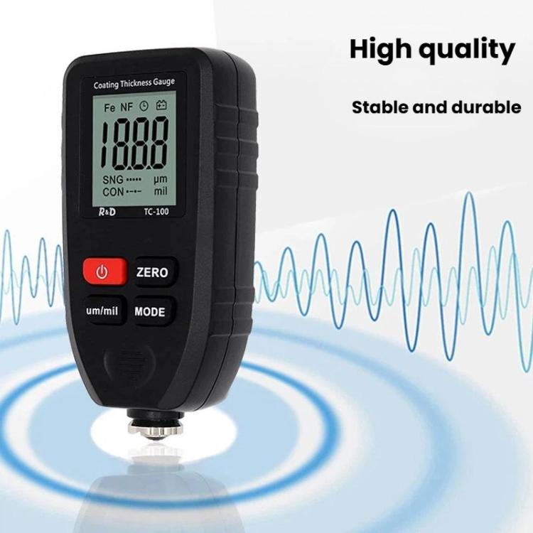 R&D INSTRUMENTS TC-100 고정밀 코팅 두께 게이지 자동차 도장 필름 두께 측정기, TC-100
