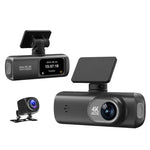 4K 이중 녹화 WiFi 스마트폰 연결 차량용 대시캠, 전면+후면, 전면+후면+GPS 추적, 전면+내부, 전면+내부+GPS 추적