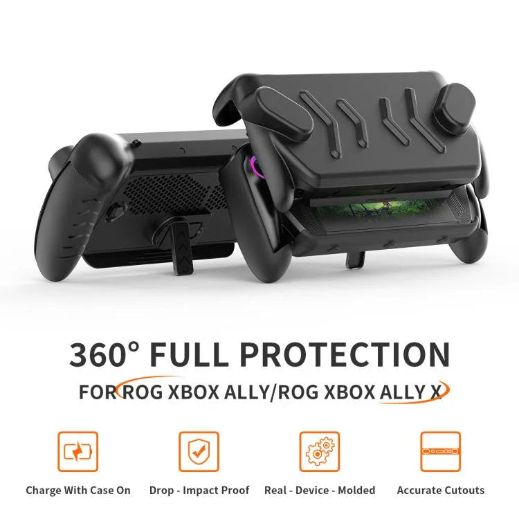 ASUS ROG Xbox Ally / Ally X 콘솔용 JYS 풀커버 케이스 TPU 베이스 및 하드 ABS 상단 쉘, 킥스탠드 포함, 풀커버 케이스