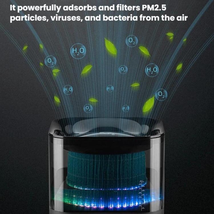 안개 없는 가습기 지능형 감지 공기 청정기 흐르는 야간 조명 포함