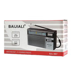 BAIJIALI BJL-667 FM AM SW 멀티밴드 라디오 독립 노브 휴대용 라디오, BAIJIALI BJL-667